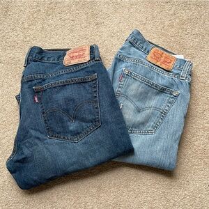 Mens Levi's 559 Jeans - Lot of 2 - Dark Wash & Faded - Size 33"W x 30"L